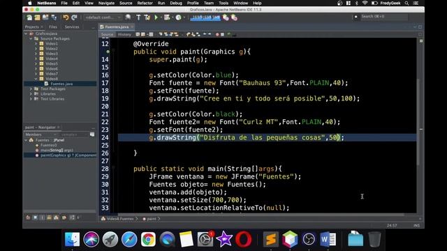 Gráficos en Java - Parte 8 Fuentes смотреть онлайн