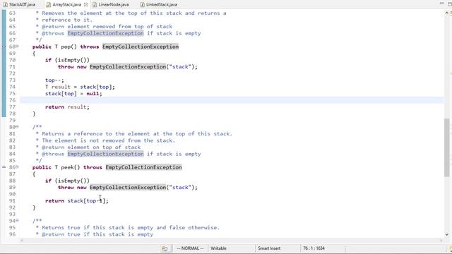 Implementing an Stack in Java (Java Foundations / jsjf) смотреть онлайн