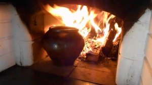 Как приготовить зелёные щи в русской печи.