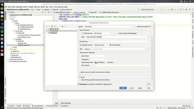 Deploy and debug a Jakarta EE application with WildFly using IntelliJ IDEA смотреть онлайн