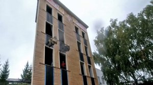 Самоспасание с помощью спасательной верёвки