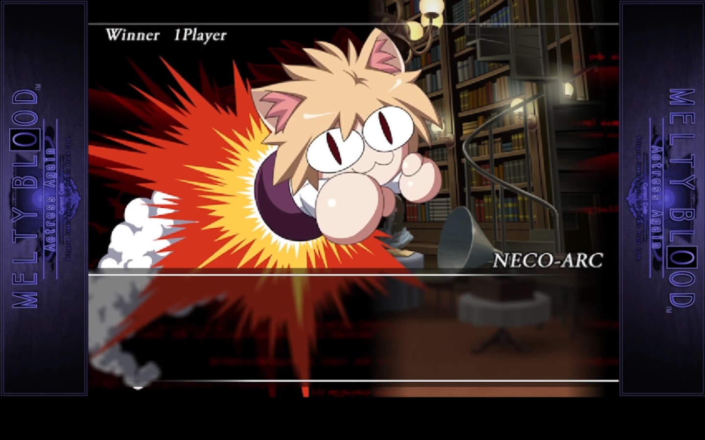 MELTY BLOOD Actress Again Current Code.Neco Arc vs White Len [ネコアルクVS白レン]