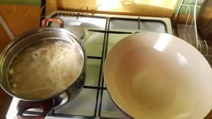 Лапша УДОН с свининой и овощами,быстрое приготовление.