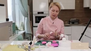 Шаровидный пион из гибкой мастики Елены Решетняк