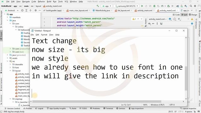 Android Studio Tutorial: How to Use Text View in Android Studio In Android Studio | #learnvibes смотреть онлайн