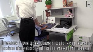 Настройка стола и стула мебели moll