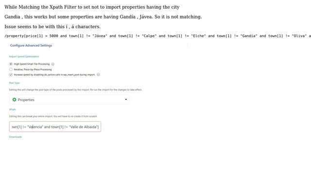 Wordpress: I am trying to match the wpallimport using the Xpath Filter