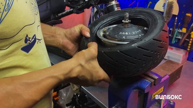 Замена бескамерной покрышки самоката Dualtron Thunder