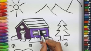 Как рисовать дом - Как рисовать и цвет