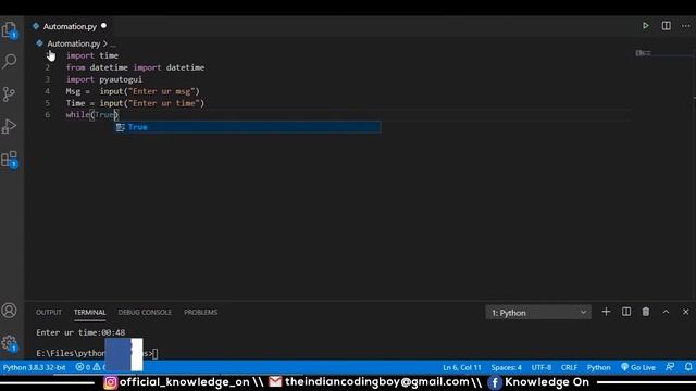 Sending messages on instagram using python | Tamil | Knowledge On | смотреть онлайн