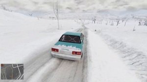 BeamNg Drive Rally With Snow and Crashes