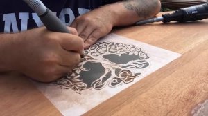 DREMEL WOOD CARVING PROJECT HEADBOARD PART 1