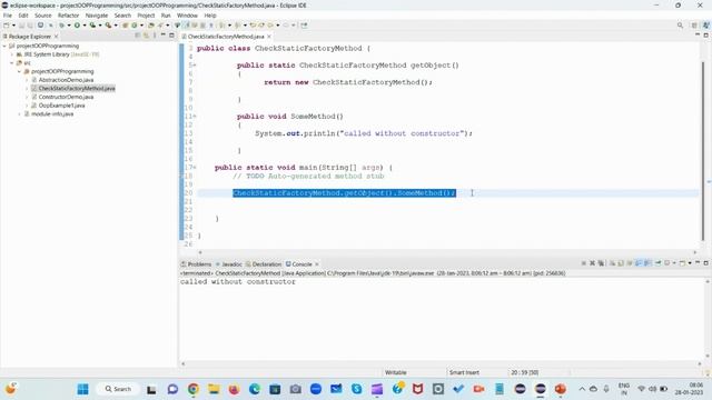 Static Factory Method - Devsena Mishra