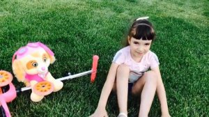 Упала с самоката!Отвалилось колесо!Скай прилетела на помощь!Растишка щенячий патруль