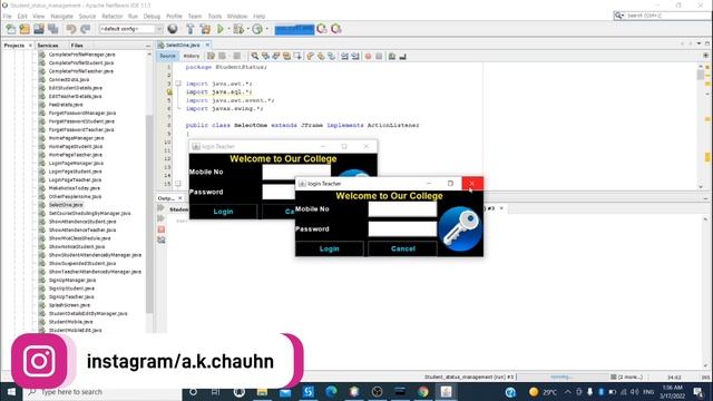 1/10 - Student Management System | Java Project | NetBeans MySQL | Without Drag and Drop смотреть онлайн