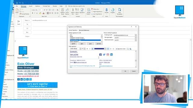 How to install a HTML email signature in Microsoft Outlook 365 смотреть онлайн