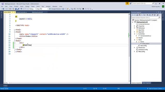 (#51) Html.raw in MVC 5 | mvc tutorial for beginners in .net c# смотреть онлайн