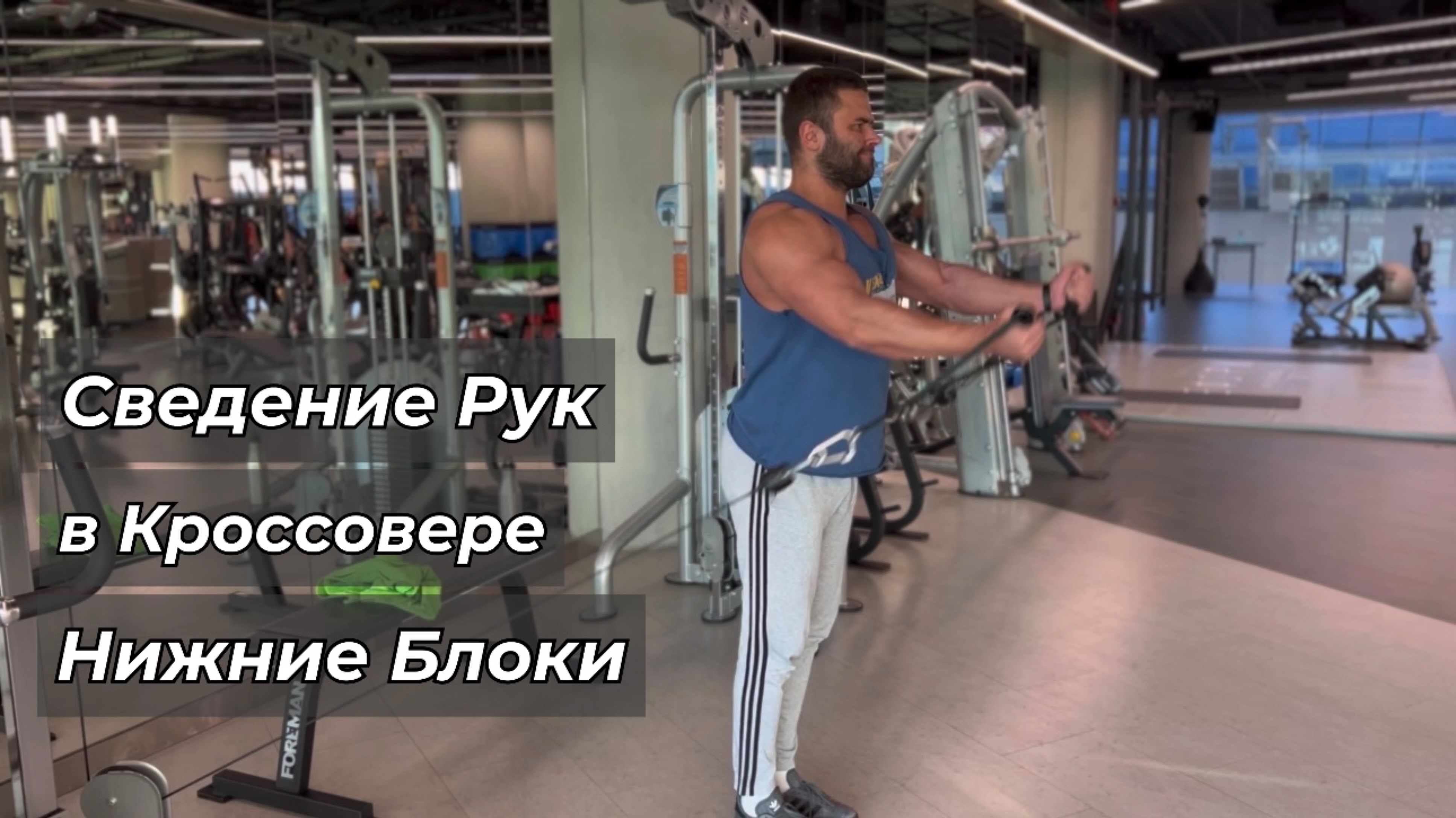 Сведение Рук в Кроссовере нижние блоки