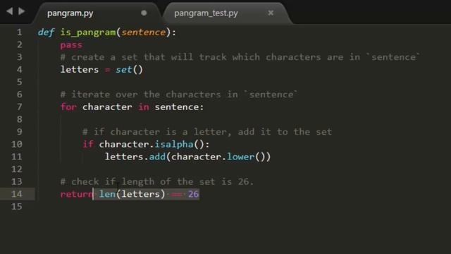 Get Good at Python Programming - Problem #4 - Pangram (Solution)