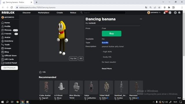 Roblox Bundle Dancing banana UGC FREE смотреть онлайн