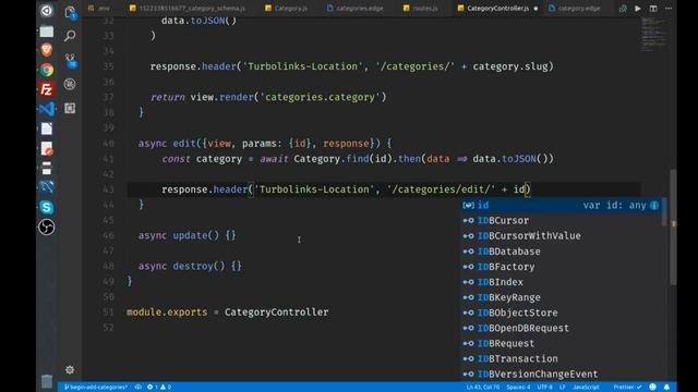AdonisJS Tutorial - Add & Update Categories - Create Your Blog [7] (2018) смотреть онлайн