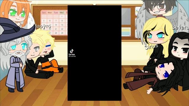 реакция персонажей ГП на Наруто.|HP×Naruto|React|Gacha club.|