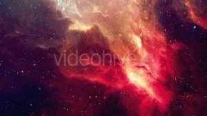 Beautiful Red Space Nebula Motion Graphics