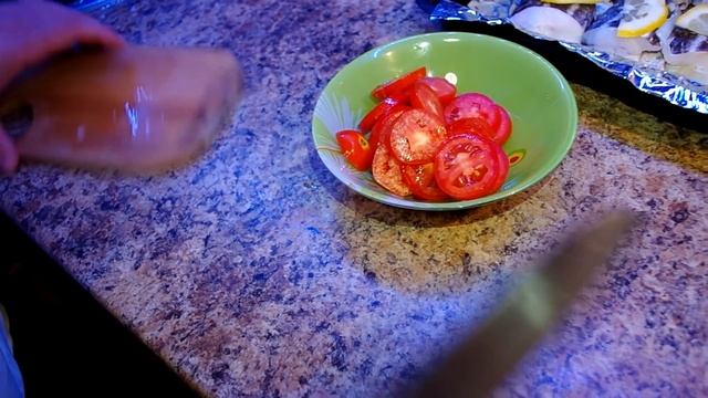 Рыба "Химера" на противне запеченная ( с лимоном и помидорами, чесноком ) смотреть онлайн