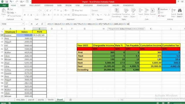 How to Calculate Income Tax (PAYE) in Excel | 2023 смотреть онлайн