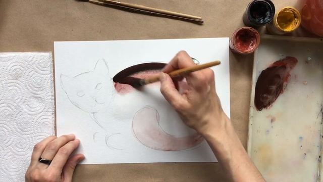 РИСУЕМ КОШКУ В КИТАЙСКОМ СТИЛЕ/РИСУЮТ ВСЕ! смотреть онлайн