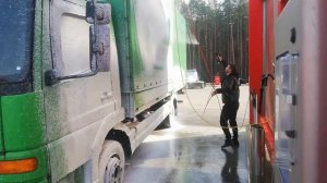 Мойка самообслуживания для грузовика | работаем с Ромой