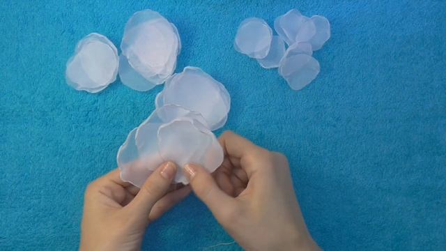 Красивые цветы из ткани для штор. Мастер-класс