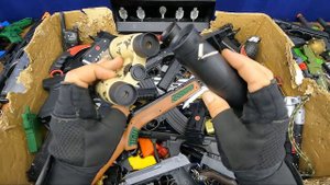 Box of Realistic Toy Guns / Airsoft Guns - Weapon Equipment