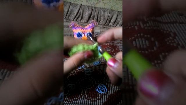 Сова из резинок.крючком.фигурка лумигуруми.часть 3