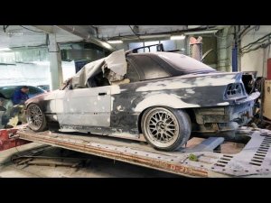 свежий весенний цвет на старый кабриолет. bmw e36 cabrio