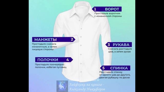 Лайфхак. Как правильно гладить рубашки.