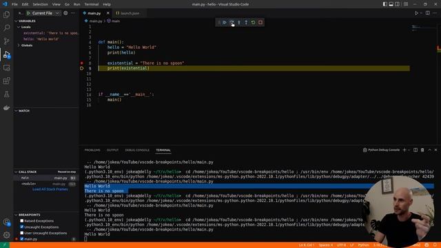 How to use breakpoints in Vscode for debugging смотреть онлайн