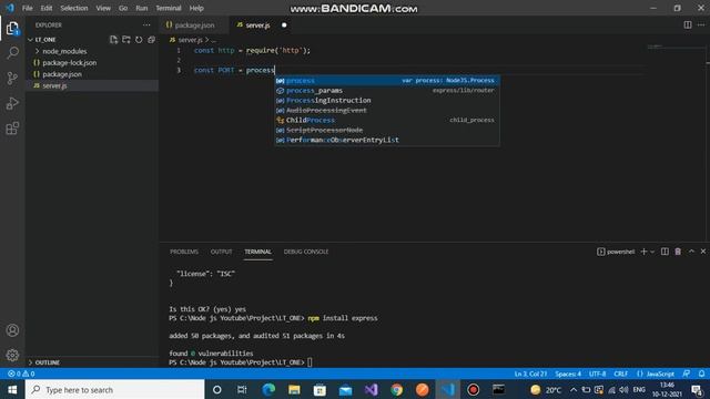Create Node js Api
