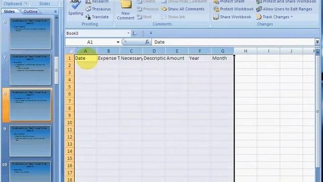 ExcelExperts.com - Teach Yourself Excel Lesson Change Column Width  - Change Column Width