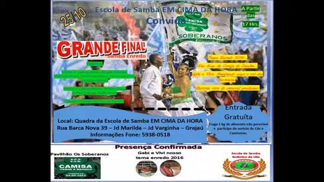 ESCOLA DE SAMBA EM CIMA DA HORA 2016   3 Sambas Finalistas смотреть онлайн