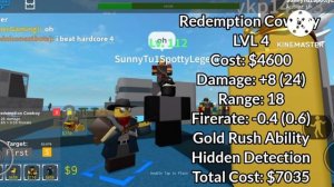 REDEMPTION COWBOY REVIEW (Roblox Retro TDS)