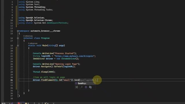 how to automate browser using Console App C# - selenium Automation