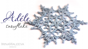 МК Вязание снежинки Адэль крючком / Adele snowflake tutorial. Ирина Малеева / IriSkaBeat