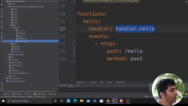 Getting Started with serverless Framework |API Gateway and lambda | Lab 7