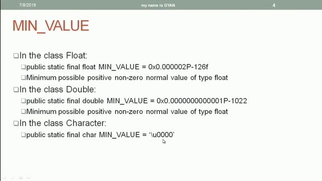Wrapper Classes in Java | #19 | The MIN_VALUE  Field of Various Wrapper Classes in Java