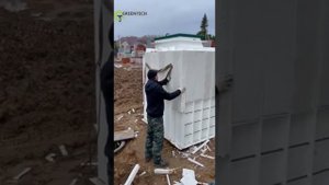 Монтаж пластикового погреба Титан Комфорт