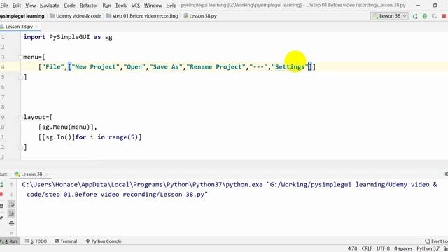 Python GUI with PySimpleGUI - easy learn 38