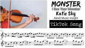 [Free Sheet] Monsters - Katie Sky (TikTok Song) [Violin Cover With Sheet Music]