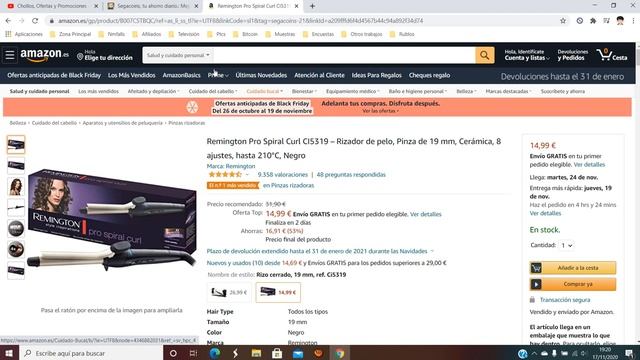 ?? ¡Oferta Amazon! Rizador de pelo Remington Pro Spiral Curl 15€ ¡53% DTO! Opinión | Descuento ?? смотреть онлайн