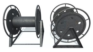 3D модель. Швартовная вьюшка. 3D model. Hawser reel G Gray.